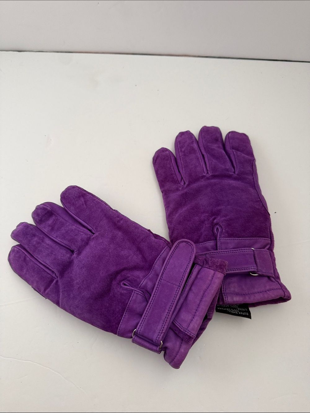 Wilsons Leather Purple Suede Gloves